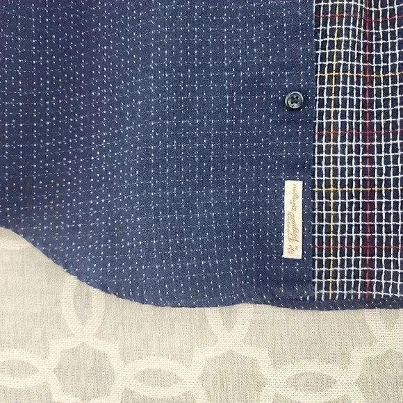 Original Penguin Heritage Slim Fit Navy Blue Button Down Long Sleeve Shirt Men's - Picture 6 of 8